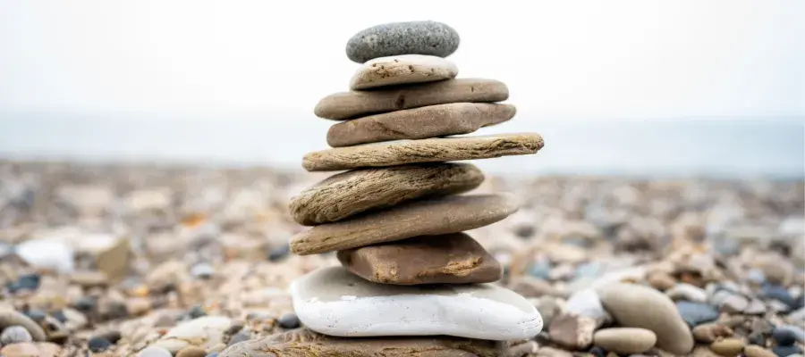 Cairn stones to remember a loved one