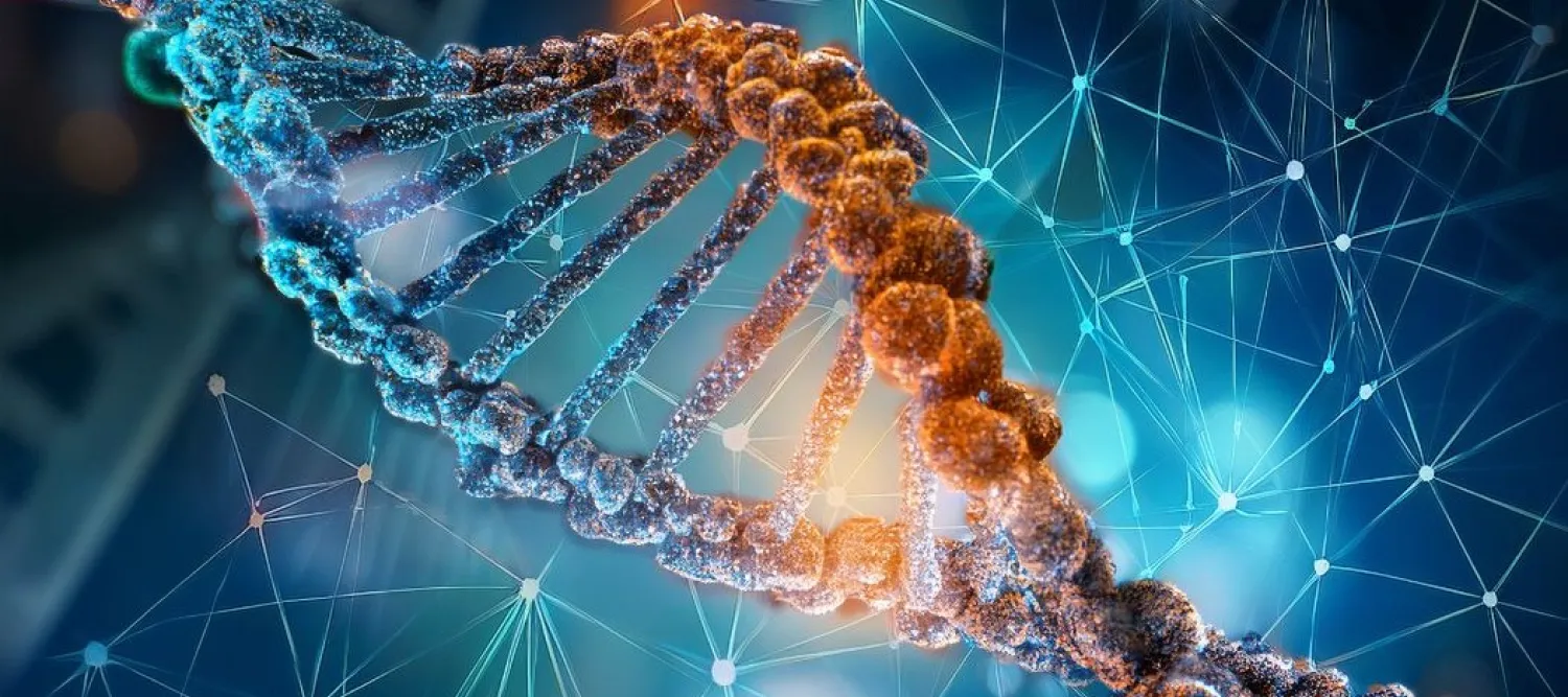 Double helix graphic image