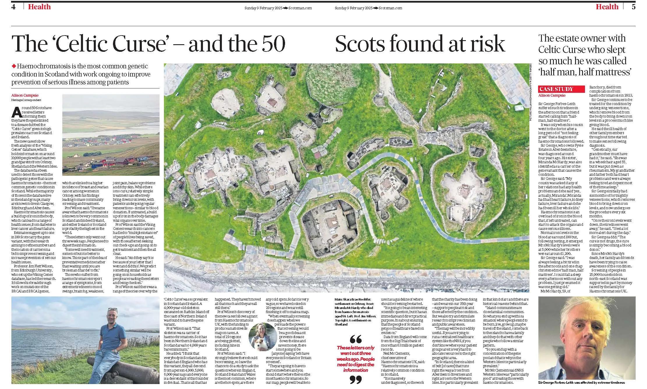 The Celtic Curse: 50 scots receive letters of disease diagnosis after breakthrough research