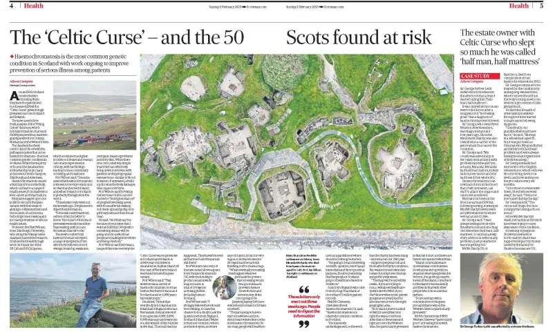 The Celtic Curse: 50 scots receive letters of disease diagnosis after breakthrough research
