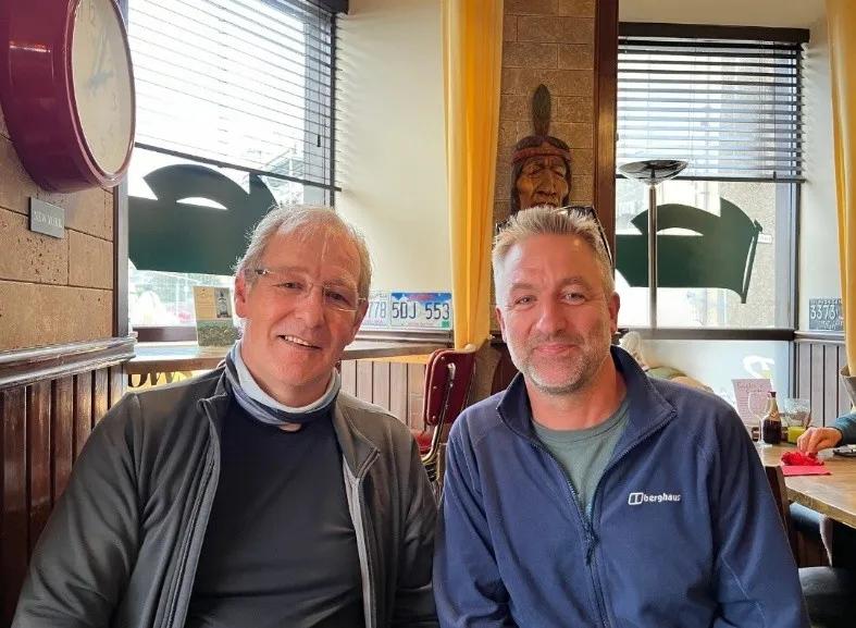 Stuart Flett and Prof Jim Flett Wilson